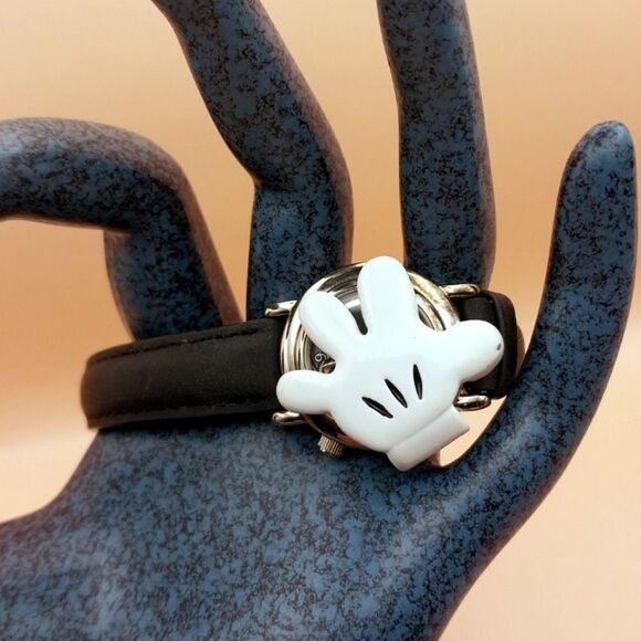 Disney Mickey Mouse Glove Flip Top Cover Vintage Wristwatch main image 9